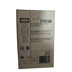 Hubbell GFTRST20W GFCI Receptacle 20A 125V Self-Test Commercial White TR