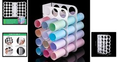 Space-Saving 15-Hole Acrylic Craft Organizer for Vinyl Rolls – Stylish & Durable