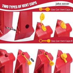 10Pcs Yellow Fuel Gas Can Jug Vent Cap Blitz Scepter Essence Midwest Eagle