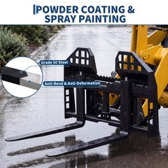 45″ Pallet Fork Frame W/48″ Blades Quick Attach Pallet Fork for Tractors 4000LBS