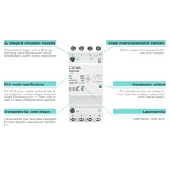 GEYA Modular AC Automatic Contactor 2P 25A 2NO 110V Household Contactor Din Rail