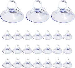 24PCS Car Glas Windshield Sunshade Suction Cups,Pull Ring Dovetail Sucker Hooks