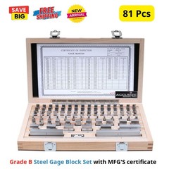 81pcs Steel Gauge Block Set for Calibration Measuring Equipment Micrometer SAE
