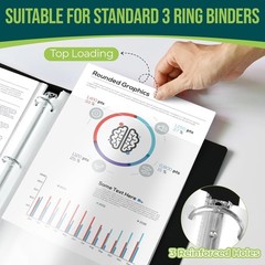 Sheet Protectors 8.5 x11 Inch Clear Page Protectors for 3 Ring Binder 100 Pack