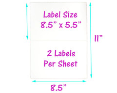 100 Pack, 50 10×13″ Flat Poly Mailers , 50 8.5×11 Blank Shipping Labels Combo