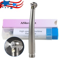 Pieza de mano alta velocidad fibra óptica LED dental E-generator 2 Hole Turbine
