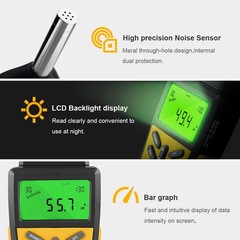 Digital Sound Level Meter 30-130DB Noise Volume Decibel Tester A/C Fast/Slow US