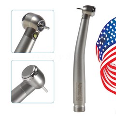 Pieza de mano alta velocidad fibra óptica LED dental E-generator 2 Hole Turbine