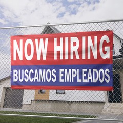 Now Hiring Buscamos Empleados 13 oz Heavy Duty Vinyl Banner Trabajos Disponibles