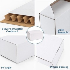 12x10x6 White Shipping Boxes Set of 15, Corrugated Cardboard Mailer Boxes for…