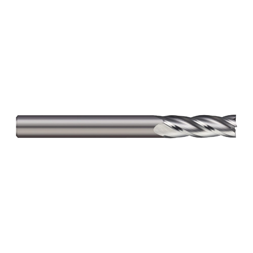 MICRO 100 GEMM-080-4 8.00mm Size, 19.00mm LOC, 4 Flute, Bright Solid Carbide Fin