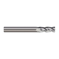 MICRO 100 GEMM-080-4 8.00mm Size, 19.00mm LOC, 4 Flute, Bright Solid Carbide Fin