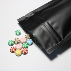 Assorted Size Matte Black Two Sided Foil Mylar Stand up Zip Lock Pouch Bag B01