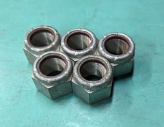 7/8-14 NF Nylon Insert Hex Lock Nuts – Zinc Plated – Nylock Style – 5 pcs