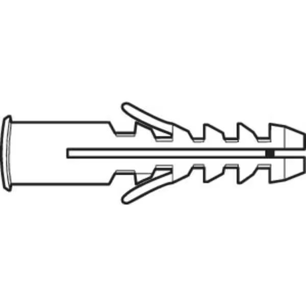 Wall Anchor, 1-3/16″ L, Plastic, Not Rated Tension Strength, 100 PK Manufacturer