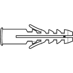 Wall Anchor, 1-3/16″ L, Plastic, Not Rated Tension Strength, 100 PK Manufacturer