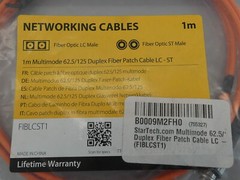 StarTech FIBLCST1 Fiber Optic Cable Multimode Duplex 62.5/125 1m – NEW Surplus!