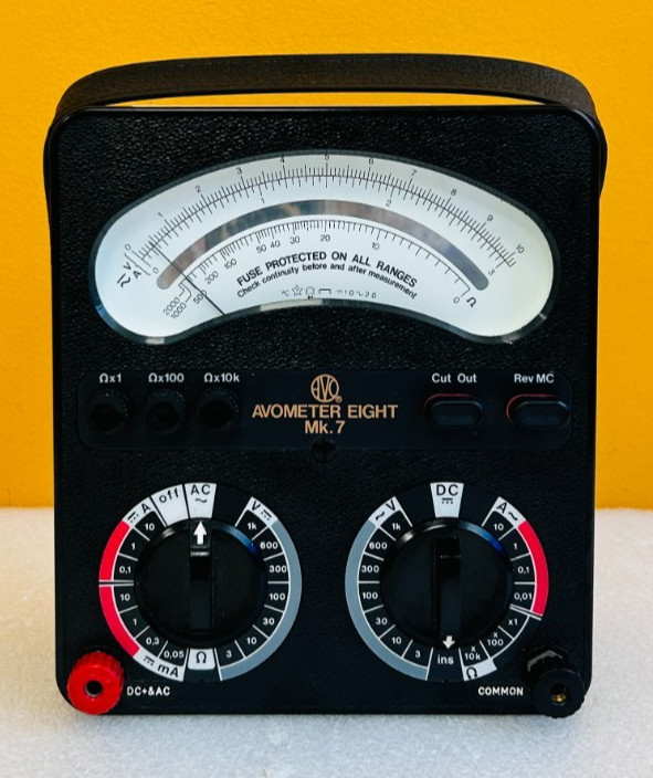 Avo Avometer 8 (Mk.7) 1000V, 20,000 Ohms/V, 1x, AC/DC Analog Multimeter. Tested!