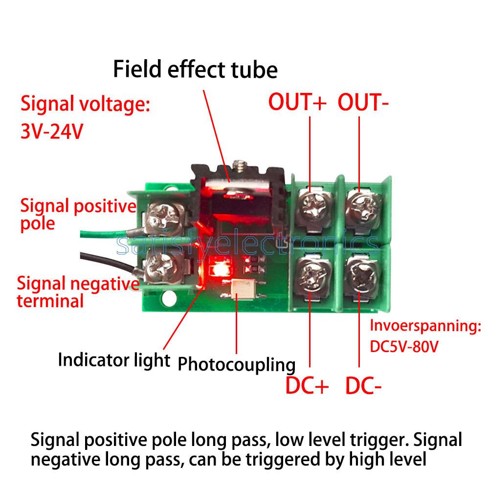 Electronic Pulse Trigger Switch Control Board MOS Field Effect Tube Optocoupler