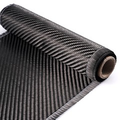 150cm x 20cm Real Carbon Fiber Fabric Cloth Roll 3k 200gsm 2×2 Twill Weave Black