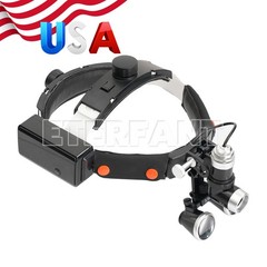 Dental 3.5X Binocular Loupe Headband Magnifier/5/10W LED Headband Headlight Lamp