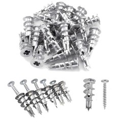 100PCS Zinc Self-Drilling Drywall Anchors, 50 Heavy Duty Hollow Metal Wall…
