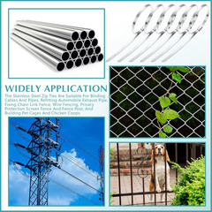 500 Pcs Metal Zip Ties 304 Stainless Steel Zip Ties Heavy Duty Self Locking 220