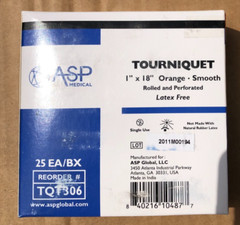 NEW 500-PACK ASP Medical Disposable Tourniquet 1″ x 18″ ORANGE Smooth Rolled