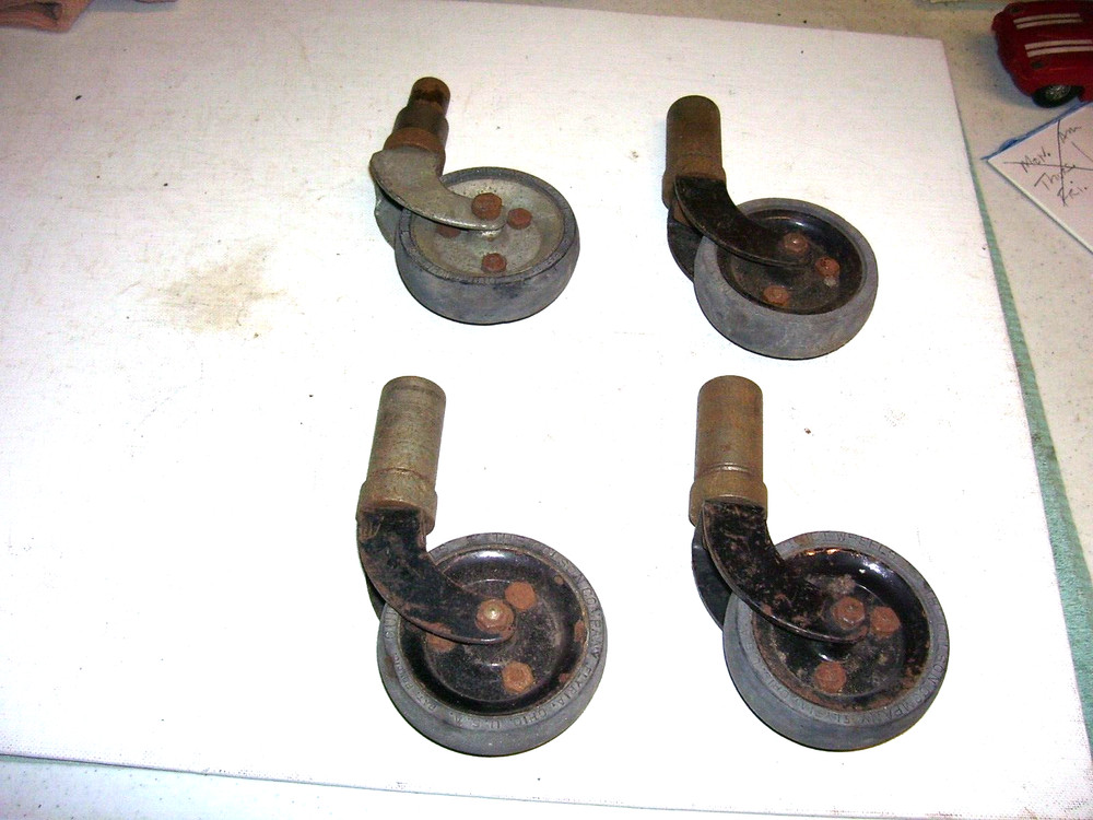 Set Of 4 Heavy Duty Colson 3” Swivel Casters, Quiet Wheels