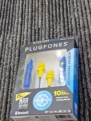 Plugfones PBT-UY Wireless BasicPro Bluetooth Earplugs Headphones Blue/Yellow