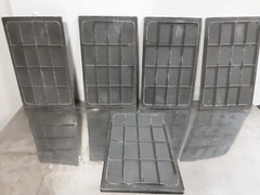 **LOT OF 5** EXPRESSLY & NBSP; HUBERT GRANITILES FULL SIZE BLACK TILE for buffet
