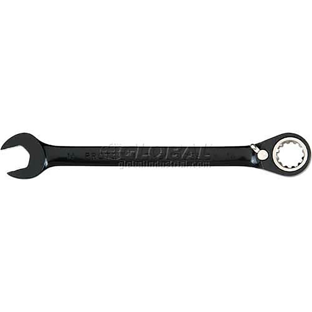 Proto Combination Reversible Ratcheting Wrench 9/16″ Spline Black Chrome JSCV18