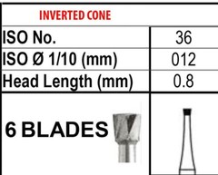 Beavers FG36 Carbide Burs FG 36 Bur #36 Friction Grip Made in Canada (100-10)/pk