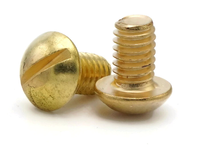#10-24 | Brass Slotted Round Head Machine Screws – Select Length & Qty