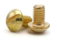 #10-24 | Brass Slotted Round Head Machine Screws – Select Length & Qty