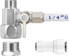 Feed Water Adapter – Water Line Splitter 3/8″x3/8″x1/4″ or G 1/2″xG 1/2″x1/4″…