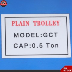 1100lbs/0.5 Ton Load Push Beam Trolley Manual Trolley 55-135mm Adjustable Blue