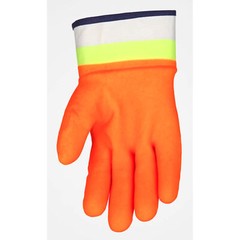 MCR Oil Hauler HI VIS ORANGE Double Dipped Chemical Resistant PVC Rubber Gloves