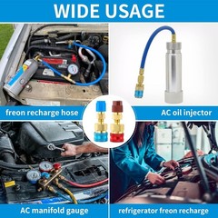 Brass Quick Coupler Set: R1234YF to R134A Adapter for Car Air Conditioning