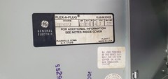 NEW G.E. CAT# FVK422FJ 225A, 3PH., 4W CIRCUIT BREAKER TYPE BUSPLUG W/ TFJ236200