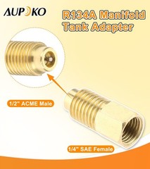 R1234YF SelfSealing Can Tap with R134A Tank Adapter, 1/2’’ to 1/4’’ SAE Refri…