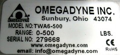NEW OMEGADYNE TWA6-500 LOAD CELL 0-500LBS TWA6500