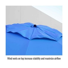 Industrial Flame Resistant Umbrella UB200 – Blue, 87.5 Inches