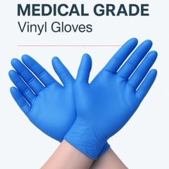 1000 Medical Vinyl Exam Disposable Gloves, Latex & Powder Free,Food Grade
