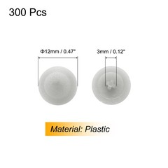 300Pcs Plastic Screw Cap Covers 12mm Tapping Screw Cover Light Gray