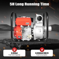 3″ Semi Trash Gas Water Pump Garden Water Transfer Irrigation Pump 60m³/h 7.5HP