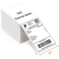 1000 4″ x 6″ Fanfold Direct Thermal Shipping Labels for Zebra & Rollo Printers