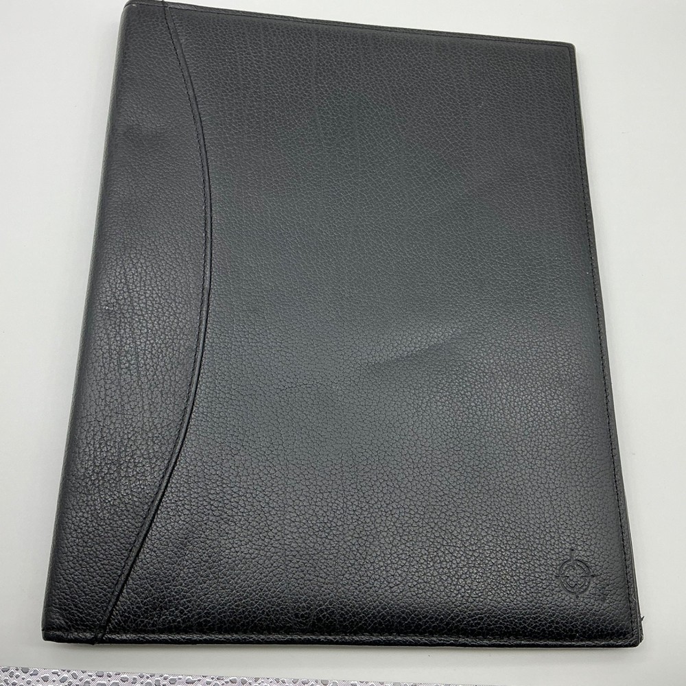 Vintage Franklin Covey Folder Folio Top Grain Verona Leather Black 1996