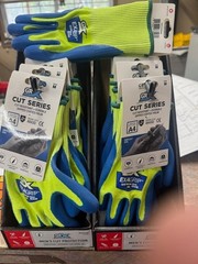 12 Pr GRX Cut Series Mens Gloves Size Med Cut Level A4 Dipped Coated Palm GRX634