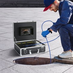 VEVOR 50m/165ft Sewer Camera Pipe Inspection Drain Camera 7 inch Screen